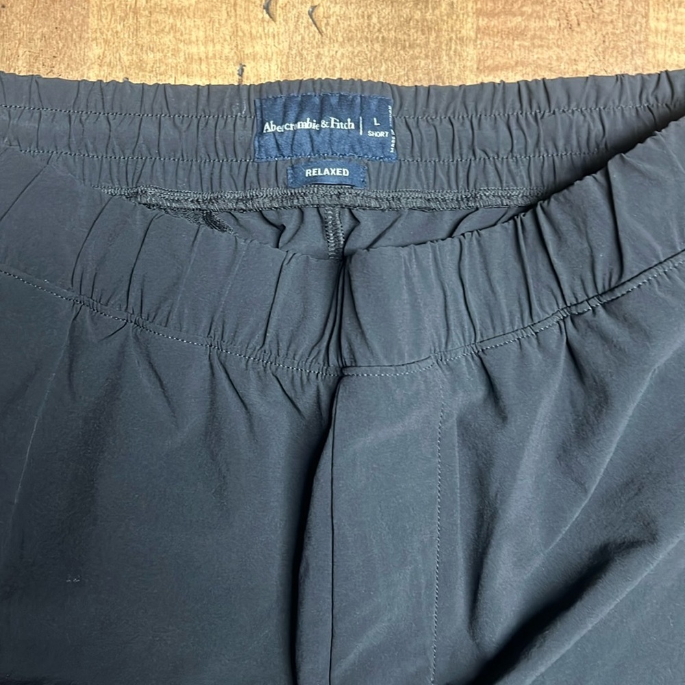 Abercrombie black athletic joggers. Size Large, relaxed fit, perfect condition.